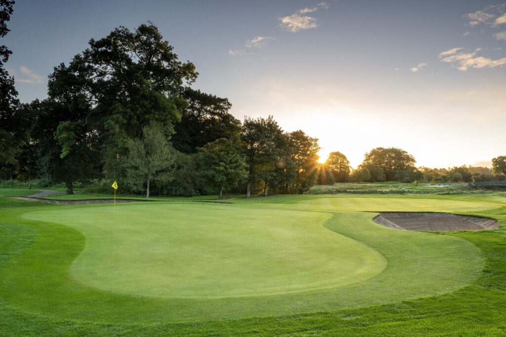 Galgorm Castle Golf Club 5th green in Northern Ireland.