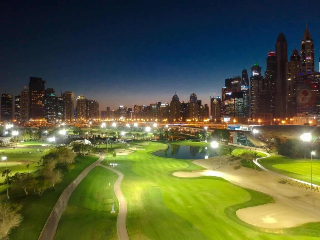 Night Golf in Dubai at Emirates Golf