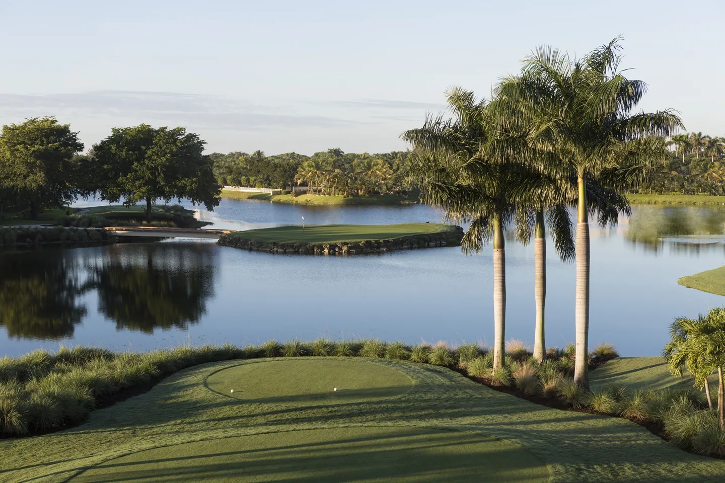 Hole 7 on the Silver Fox Golf Course at Trump National Doral Miami in Florida