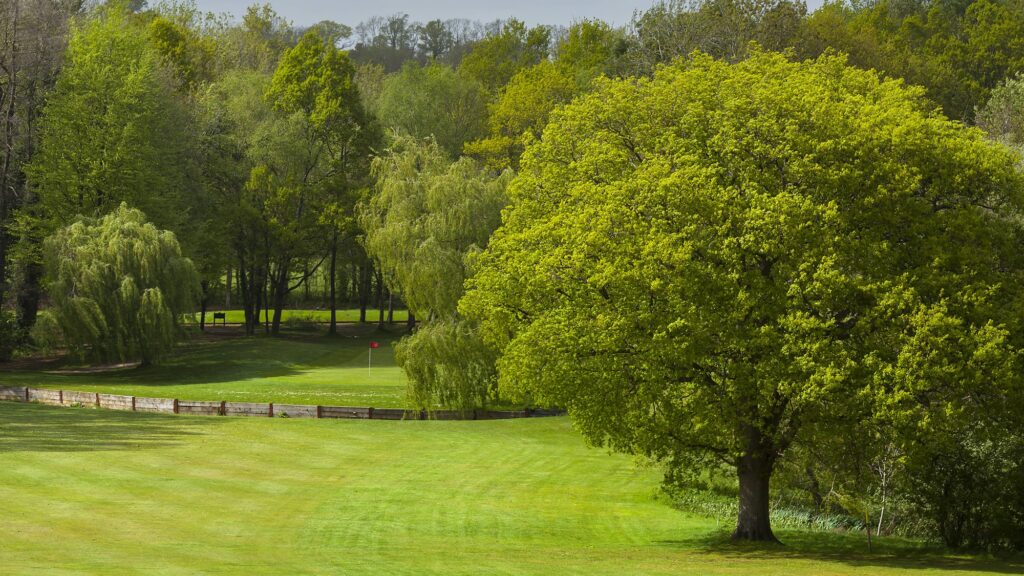 Play golf in England on the Valley Course at Meon Valley Hotel, Golf & Country Club.