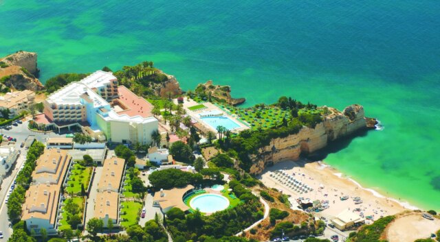 Aerial view of Pestana Viking Beach & Golf Resort in the Algarve, Portugal