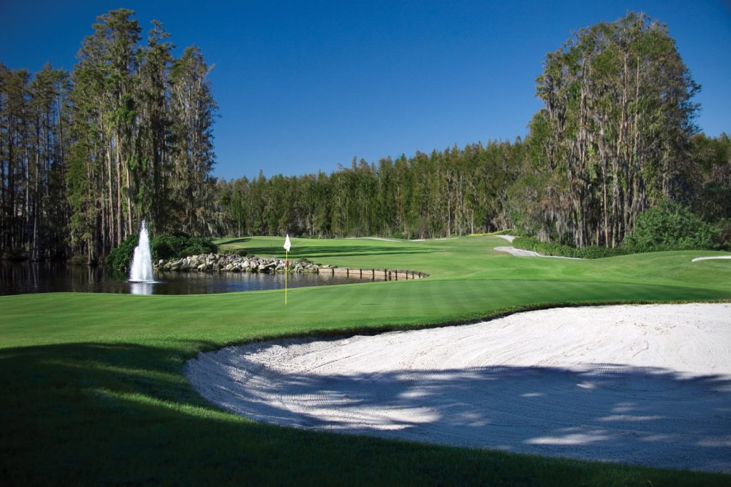18th green at Saddlebrook Golf Club in Florida